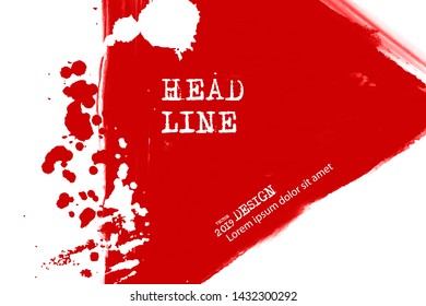 Paint banner. Brush stroke. Vector grunge background with place for your text.