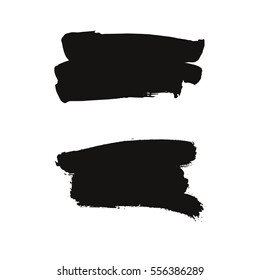 Paint banners. Brush stroke. Vector grunge spots with place for your text.