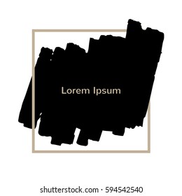 Paint banners. Ink brush strokes with rough edges. Vector illustration eps10.