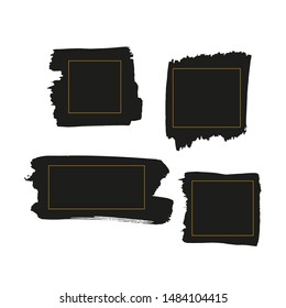 Paint banners. Vector brush strokes. Grunge spots with place for your text