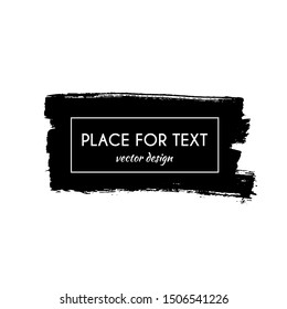 Paint banners. Vector brush strokes. Grunge spots with place for your text