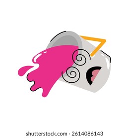 Paint basket Vector Sticker. Eps 10 File 