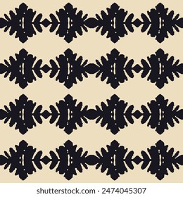 Paint beige black ajrakh drawing , Seamless trendy endless pattern illustration stripe vector print ethnicity botanical fashion colorful drawing beautiful textile ornamental ogee endless ornament 