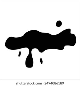 Paint black pigment spray splash stain illustration spots