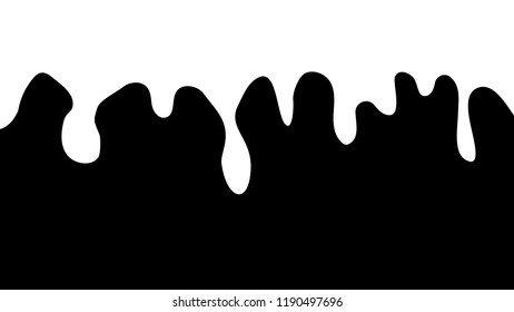 Paint black and white color dripping. Color Dropping Background vector illustration.