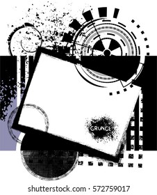 Paint Black.Grunge Background. Frame Vector.Dust Overlay Distress Grain ,Simply Place illustration over any Object to Create grungy Effect .abstract,splattered ,dirty,poster for your design. 