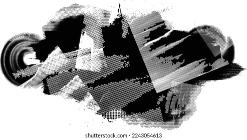 Paint Black.Grunge spotted Background.Texture Vector.Dust Overlay Distress Grain ,Simply Place illustration over any Object to Create grungy Effect .abstract,splattered ,dirty,poster for your design. 