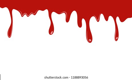 Paint Blood Red Color Dripping Color Stock Vector (Royalty Free ...