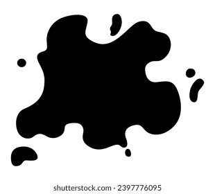 Pintar sangre. Pincel de pincel aislado creativo o trazo de pinza. La textura de mancha de forma abstracta de la mancha de tinta. Elemento de diseño Grunge