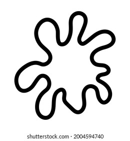 Paint Blot Icon. Bold outline design with editable stroke width. Vector Illustration.