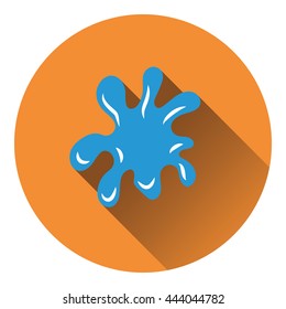 Paint blot icon. Flat color design. Vector illustration.