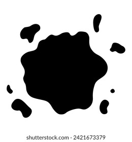 Dibujar un icono de la mancha. Splash para uso de diseño. Forma de grunge colorido. Mancha sucia o silueta. Desplome de tinta negra