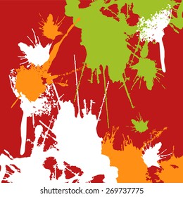 Paint blots. Abstract hand drawn watercolor background splash. Colorful spots in bright colors.