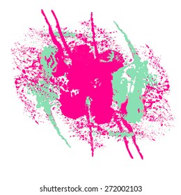 Paint blots. Abstract hand drawn watercolor background splash. Colorful spots in bright colors.