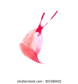 Paint blots. Abstract hand drawn watercolor background splash. Colorful spots in bright colors.