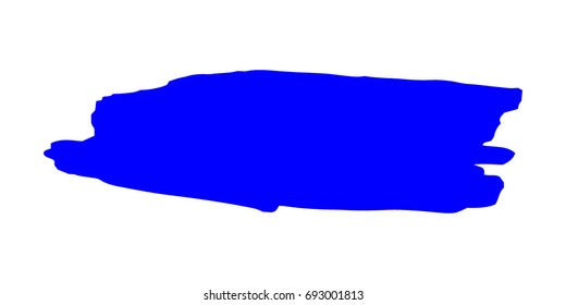 Paint Blue Brush Stroke .Vector Grunge Brushes. Dirty Artistic Design Elements. Creative Design Elements. Perfect For Logo, Banner.