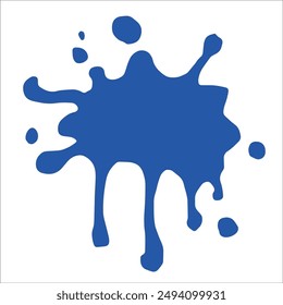 Paint blue pigment spray splash stain illustration spots