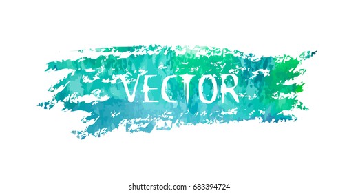 Paint blue and text. Vector
