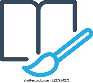 Paint book Vector Icon which is suitable for commercial work and easily modify or edit it
