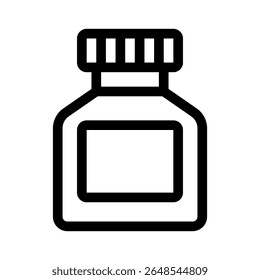 Paint Bottle line icons.School supplies. Simple vector symbol used for school, travel, or education themes. Clean linear design, editable stroke, isolated on white.