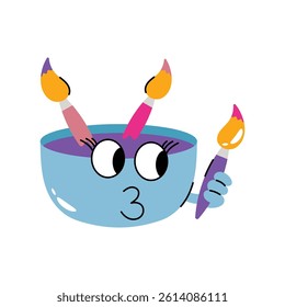 Paint bowl Vector Sticker. Eps 10 File 