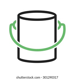 Paint box, bucket, paint bucket icon vector image. Can also be used for construction, interiors and building. Suitable for use on web apps, mobile apps and print media.