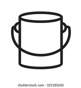 Paint box, bucket, paint bucket icon vector image. Can also be used for construction, interiors and building. Suitable for use on web apps, mobile apps and print media.