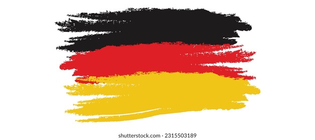 Paint brash art Flag of Germany.