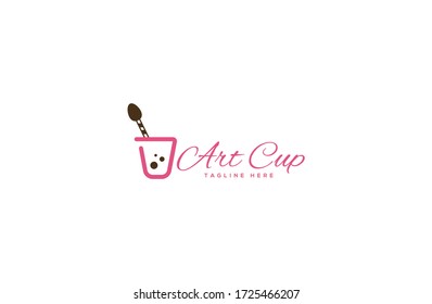 Paint Bruh Art Cup Abstract vector