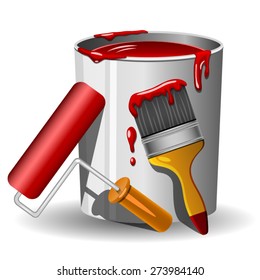 Paint and brush