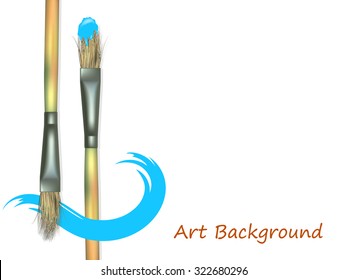 Paint brush. Abstract background, vector illustration