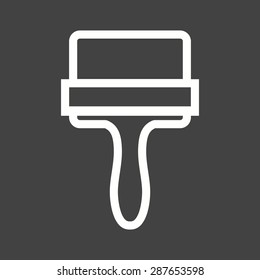 Paint brush, brush, acrylic icon vector image. Can also be used for construction, interiors and building. Suitable for use on web apps, mobile apps and print media.