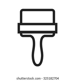 Paint brush, brush, acrylic icon vector image. Can also be used for construction, interiors and building. Suitable for use on web apps, mobile apps and print media.