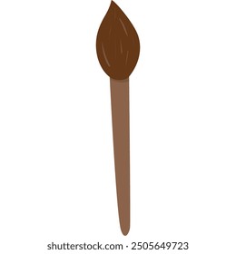 paint brush, art education element, vector illustration, isolated on white background