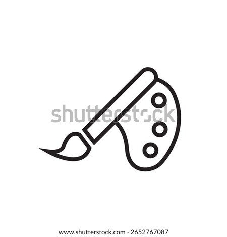 paint brush art icon vector eps outline stroke editable