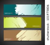 Paint brush banner colorful background. vector illustration