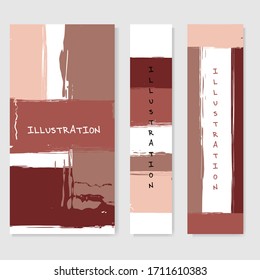 Paint brush banner colorful background. Grunge style. Abstract vector illustration