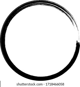  circo negro de pincel de pintura para fondo