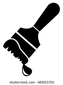 paint brush black icon