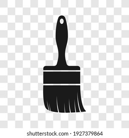 Paint brush black icon. Solid logo vector illustration isolated on transparent background.