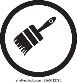 Paint Brush Black Icon. Solid Logo Vector Illustration Isolated On White Background..eps
