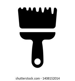 paint brush black on the white background vector
