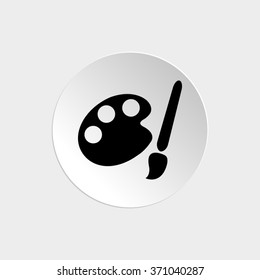 Paint brush  - black vector icon