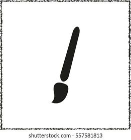 Paint brush  - black vector icon