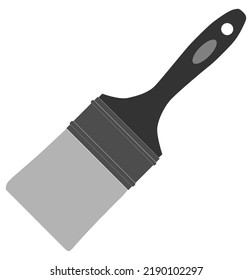 Paint brush with black and white vector 