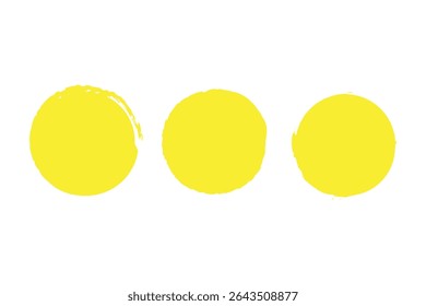 Paint brush blob, circle shape, round chalk bubble,