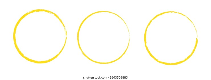 Paint brush blob, circle shape, round chalk bubble,