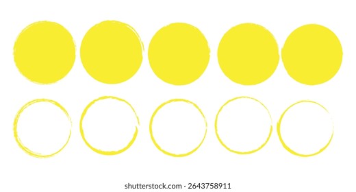 Pincel de pintura, forma de círculo
Ilustración vectorial Abstractas