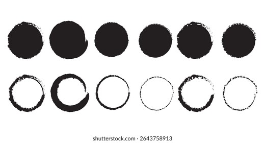 Paint brush blob, circle shape
Abstract vector illustration