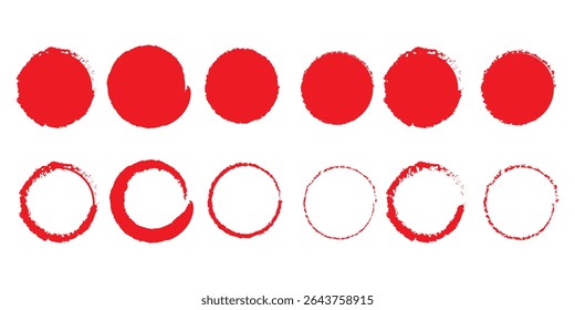 Pincel de pintura, forma de círculo
Ilustración vectorial Abstractas